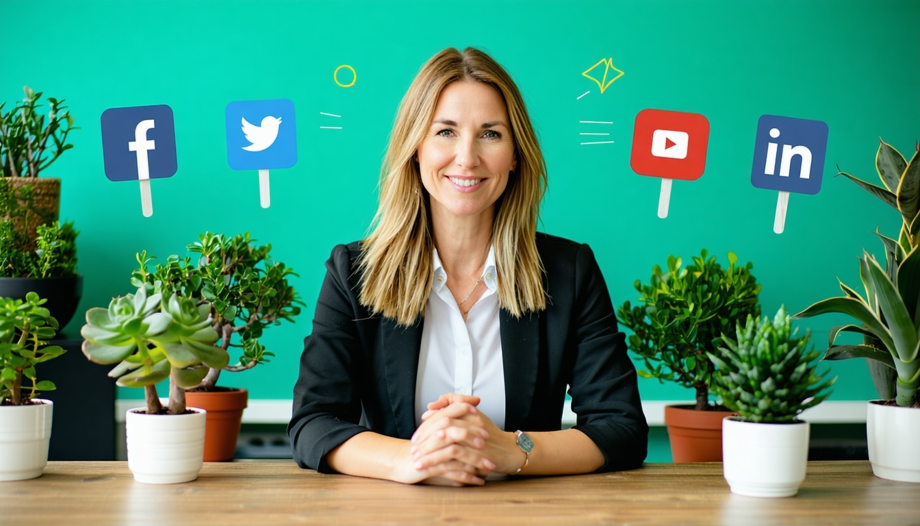 Growing professional connections via social media hub